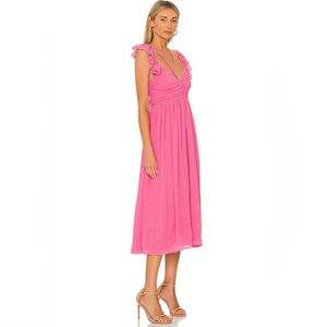 Tularosa Katrina Midi Dress in Ibis Rose